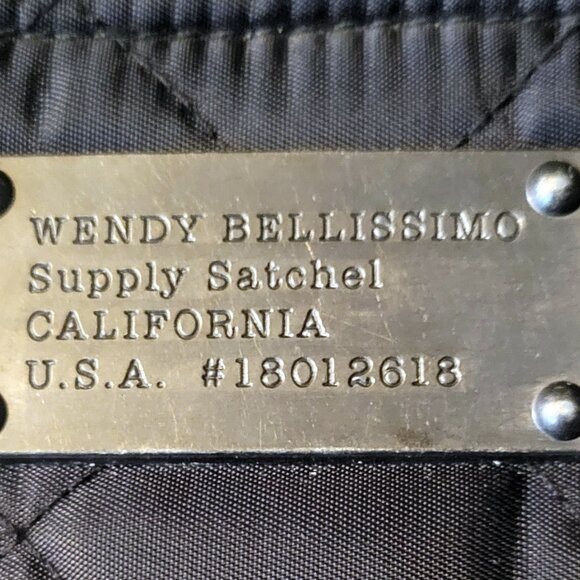 Wendy Bellissimo Supply Satchel Diaper Bag Black Extra Large Quilted Vtg Preown - Picture 4 of 8